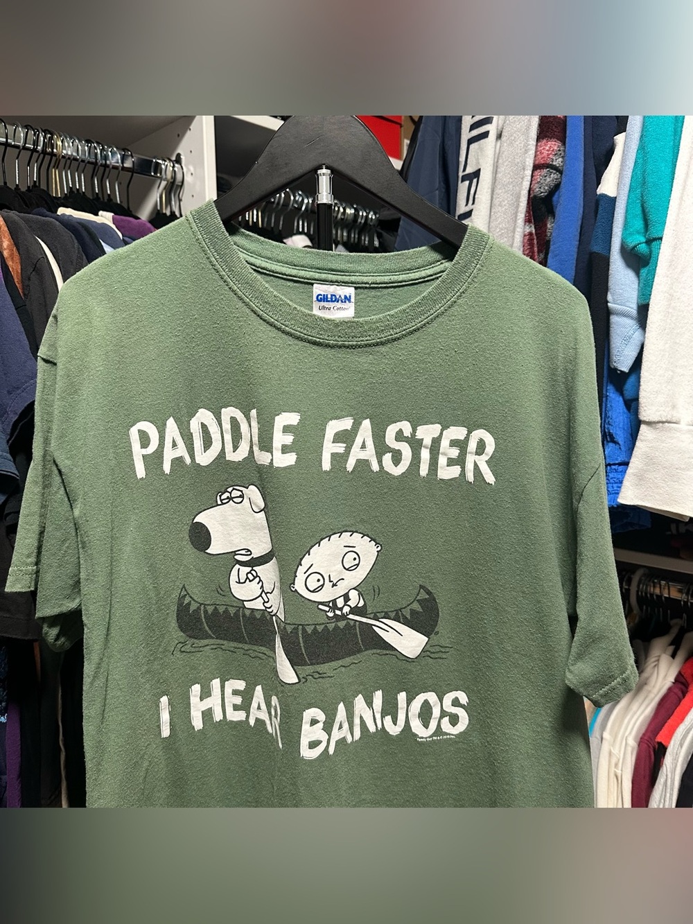 Y2K 2010 Family Guy Paddle Faster TV Promo T-shirt Size Large
